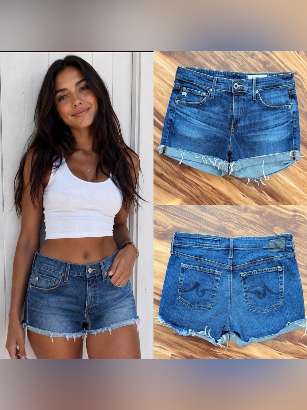 AG Adriano Goldschmied The Haily Ex-Boyfriend Roll-up Shorts